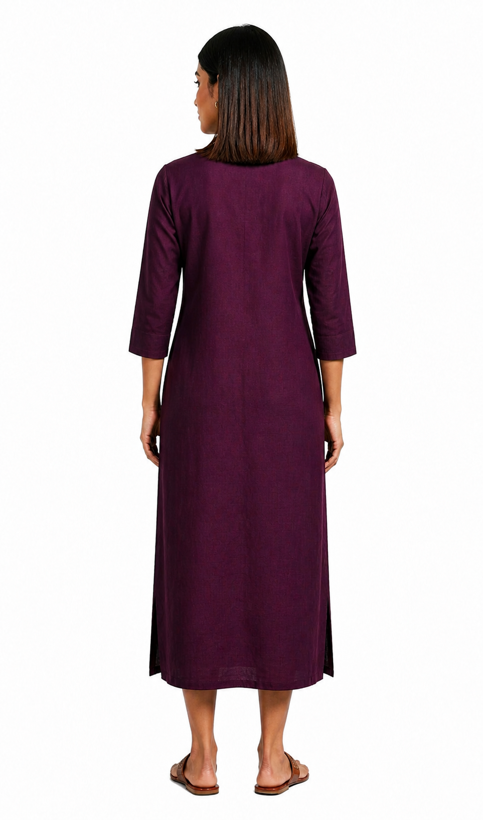 Wine Elina Kurti Ethnic Wear