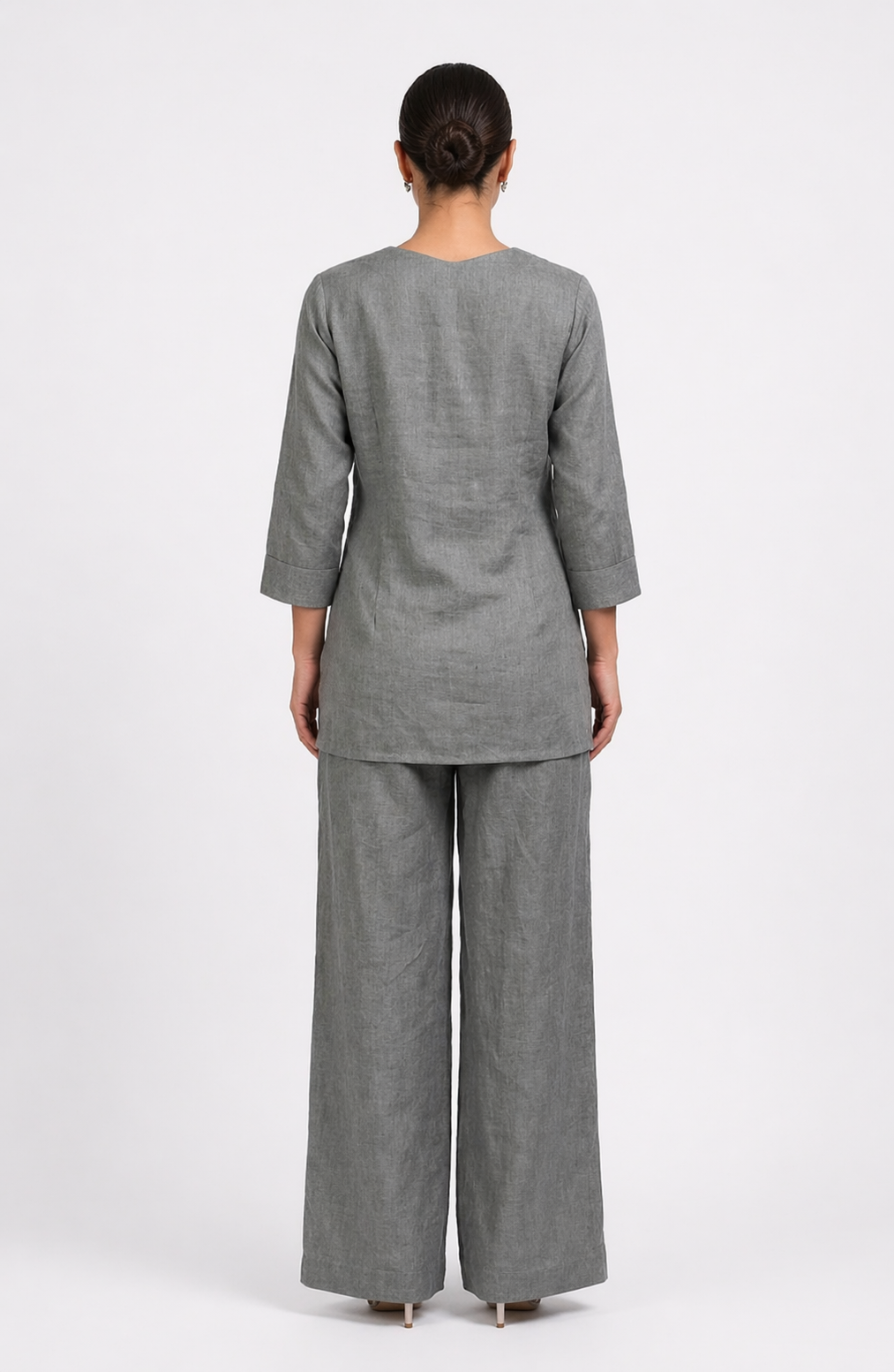 Grey Motif Mixer Ethnic Wear