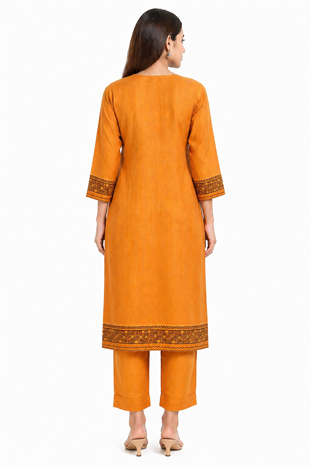 Orange Meenakari Ethnic Wear