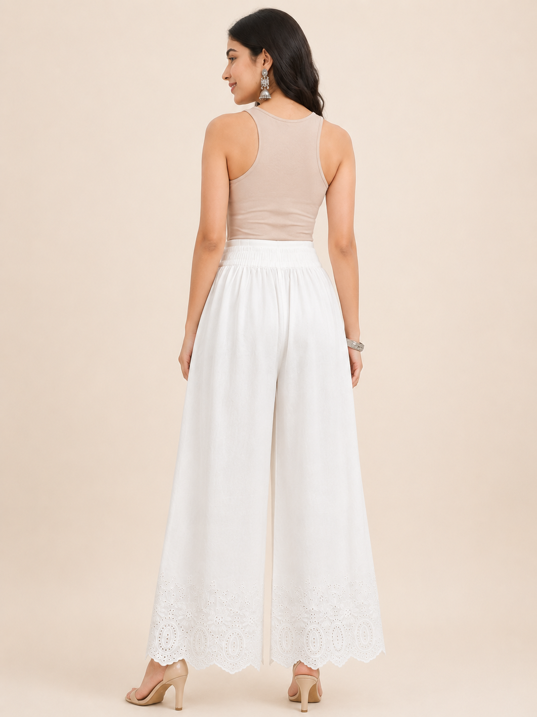 White BL1038 Pants Ethnic Wear