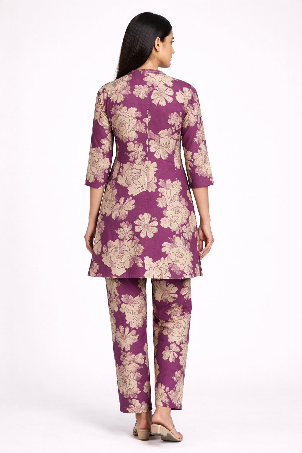 Wine Camelia Ethnic Wear
