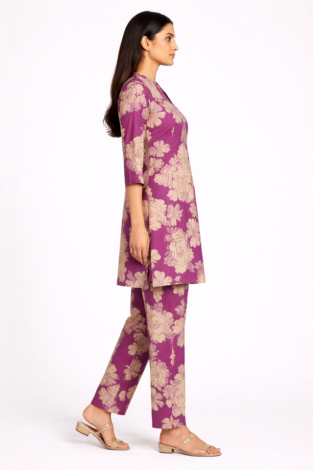 Wine Camelia Ethnic Wear