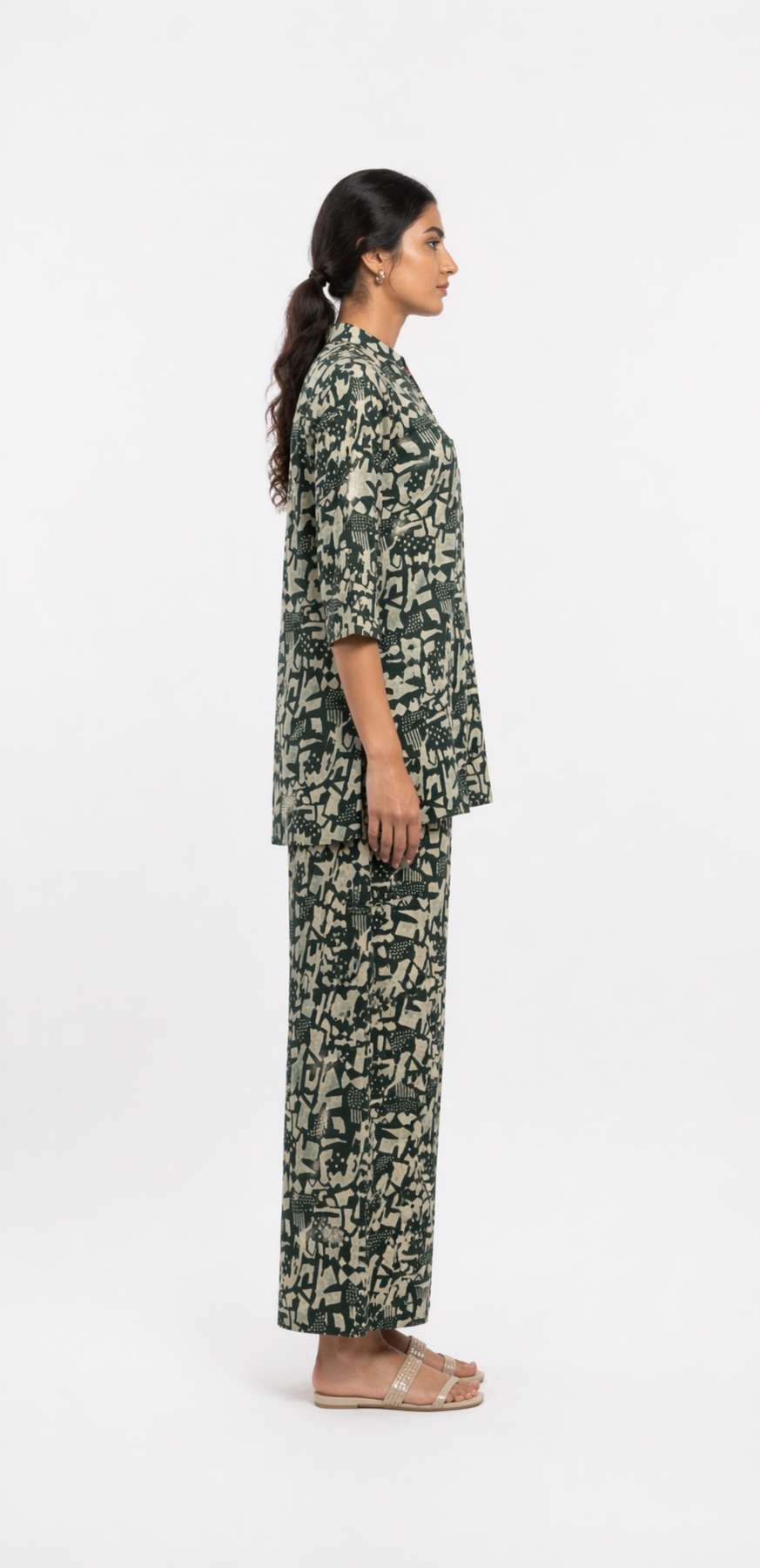 Bold Green Camelia Ethnic Wear
