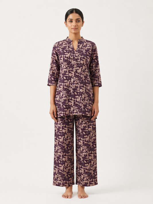 Wine Camelia Ethnic Wear