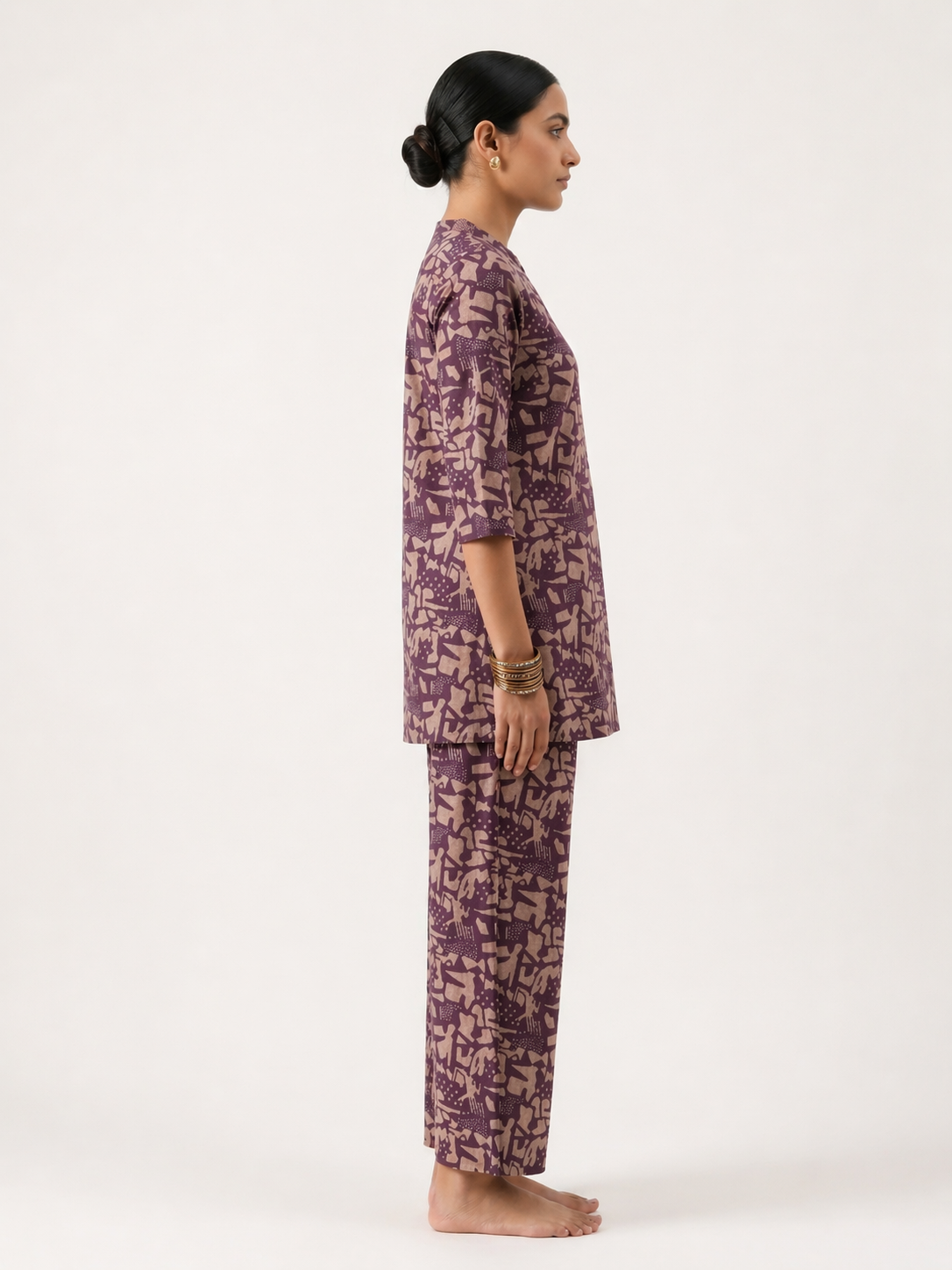 Wine Camelia Ethnic Wear