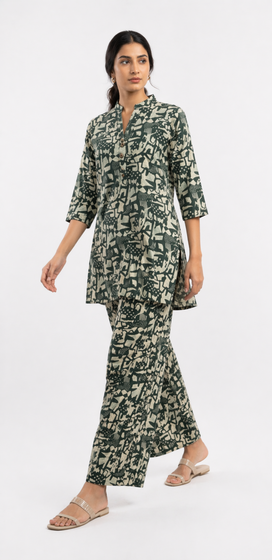 Bold Green Camelia Ethnic Wear