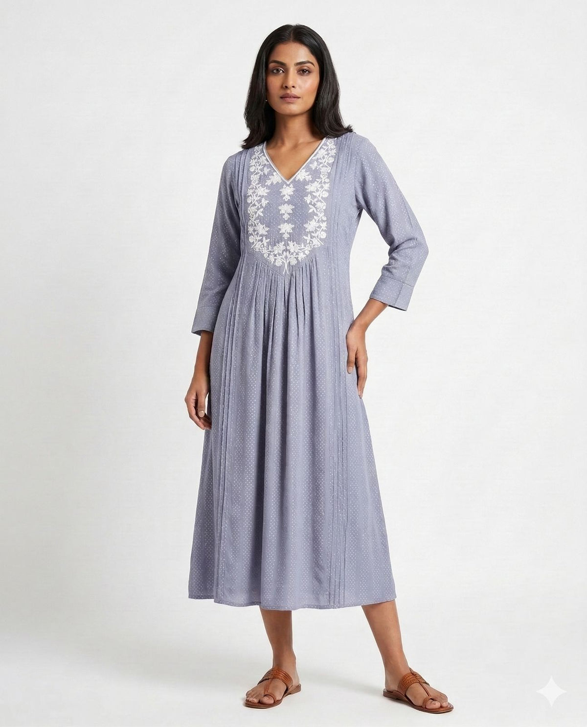 Grey Daisy Kurti Ethnic Wear