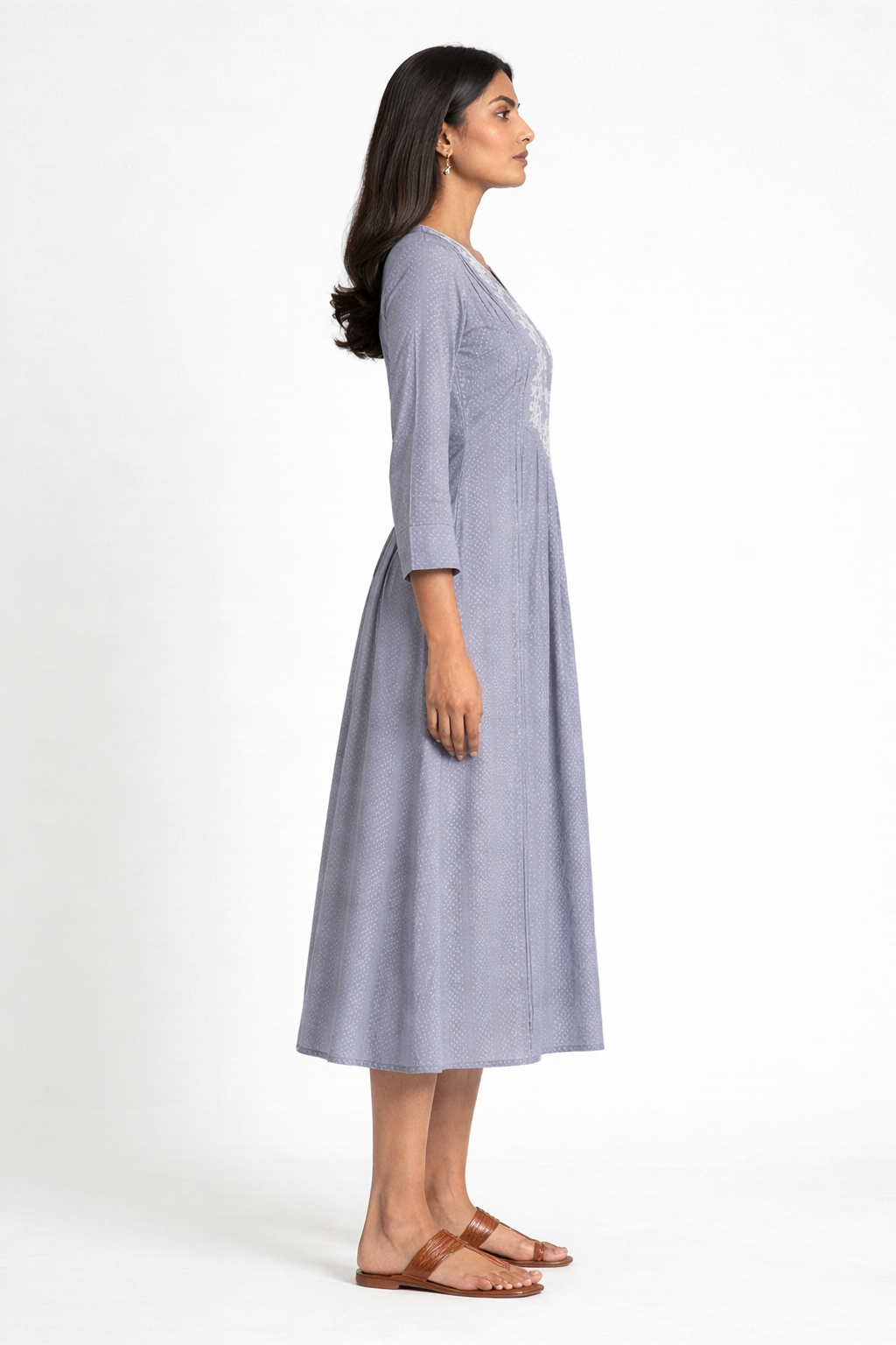 Grey Daisy Kurti Ethnic Wear