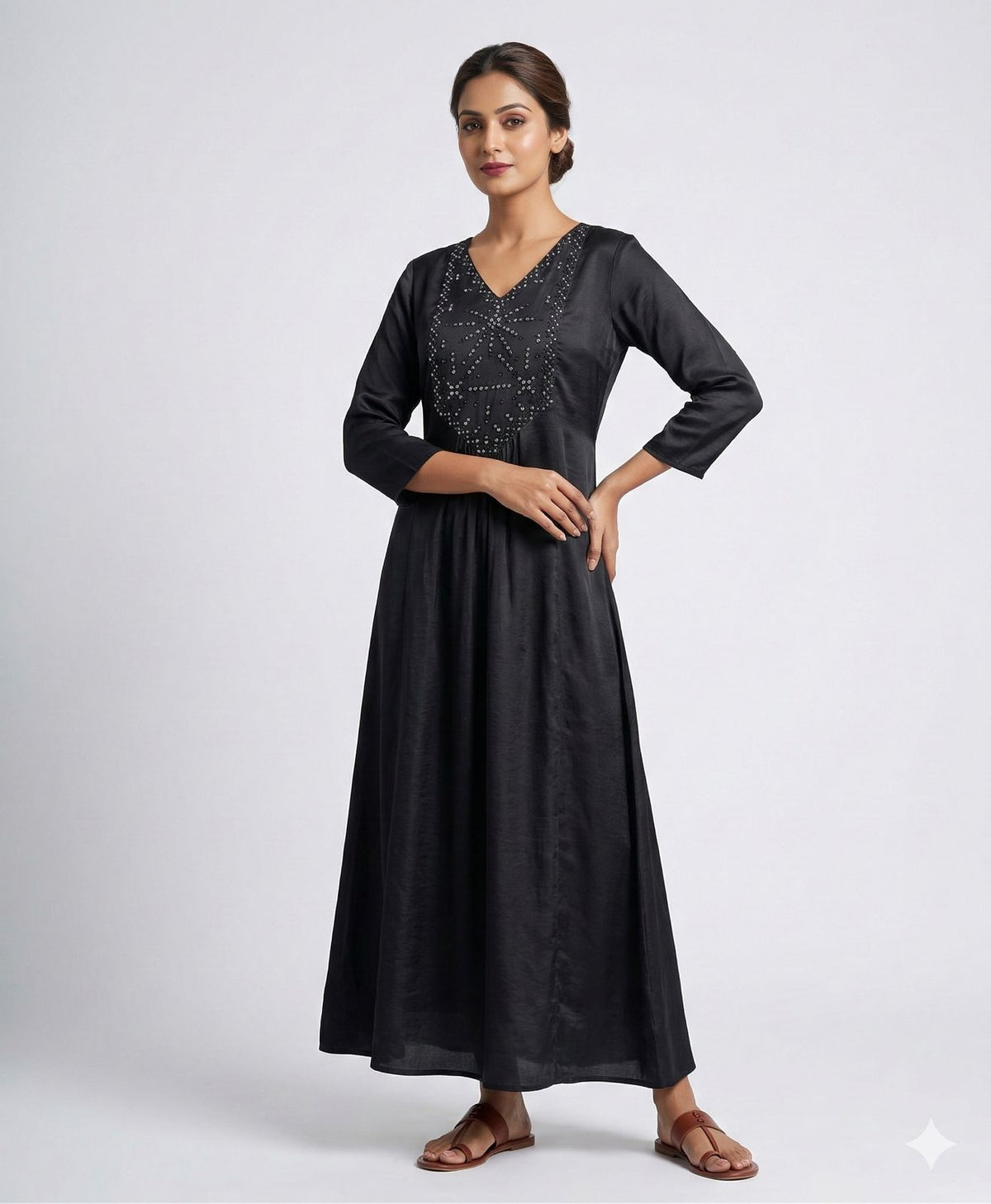 Black Daisy Kurti Ethnic Wear