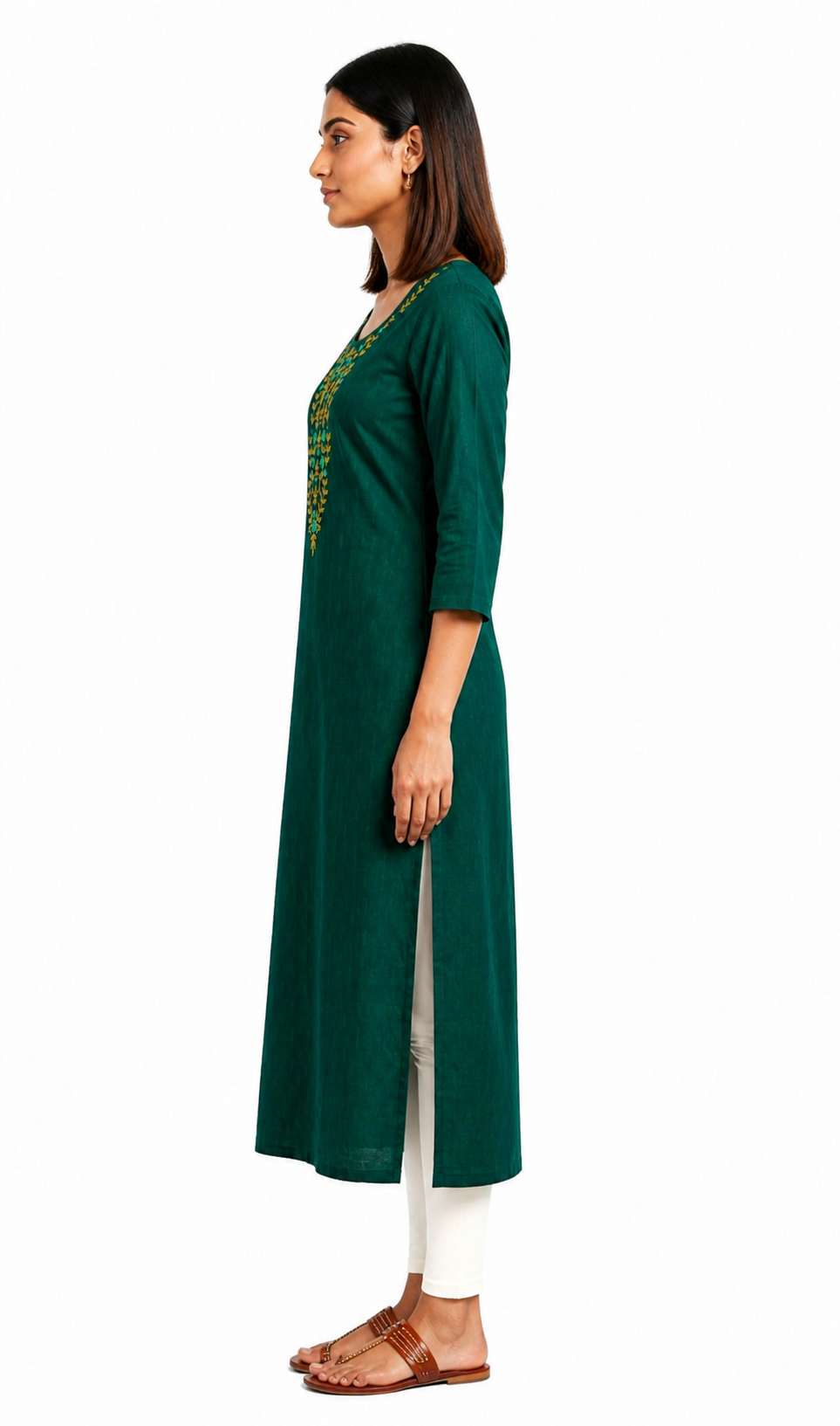 Bold Green Elina Kurti Ethnic Wear