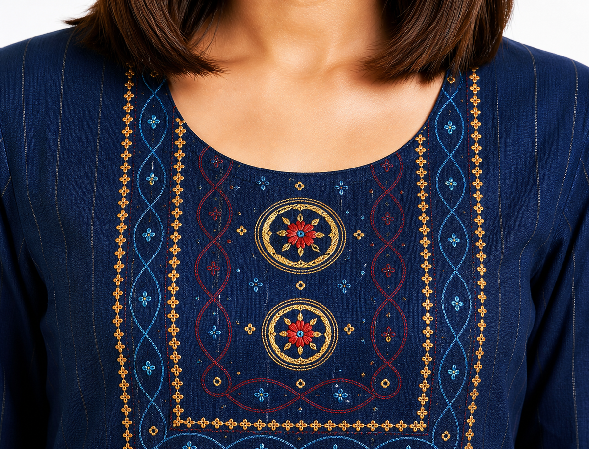 Blue Elina Kurti Ethnic Wear