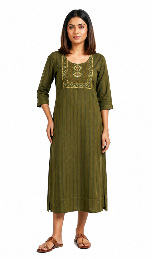 Mehendi Elina Kurti Ethnic Wear
