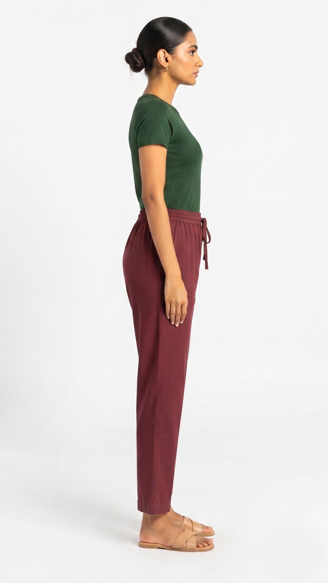 Maroon Gabana Pants Ethnic Wear