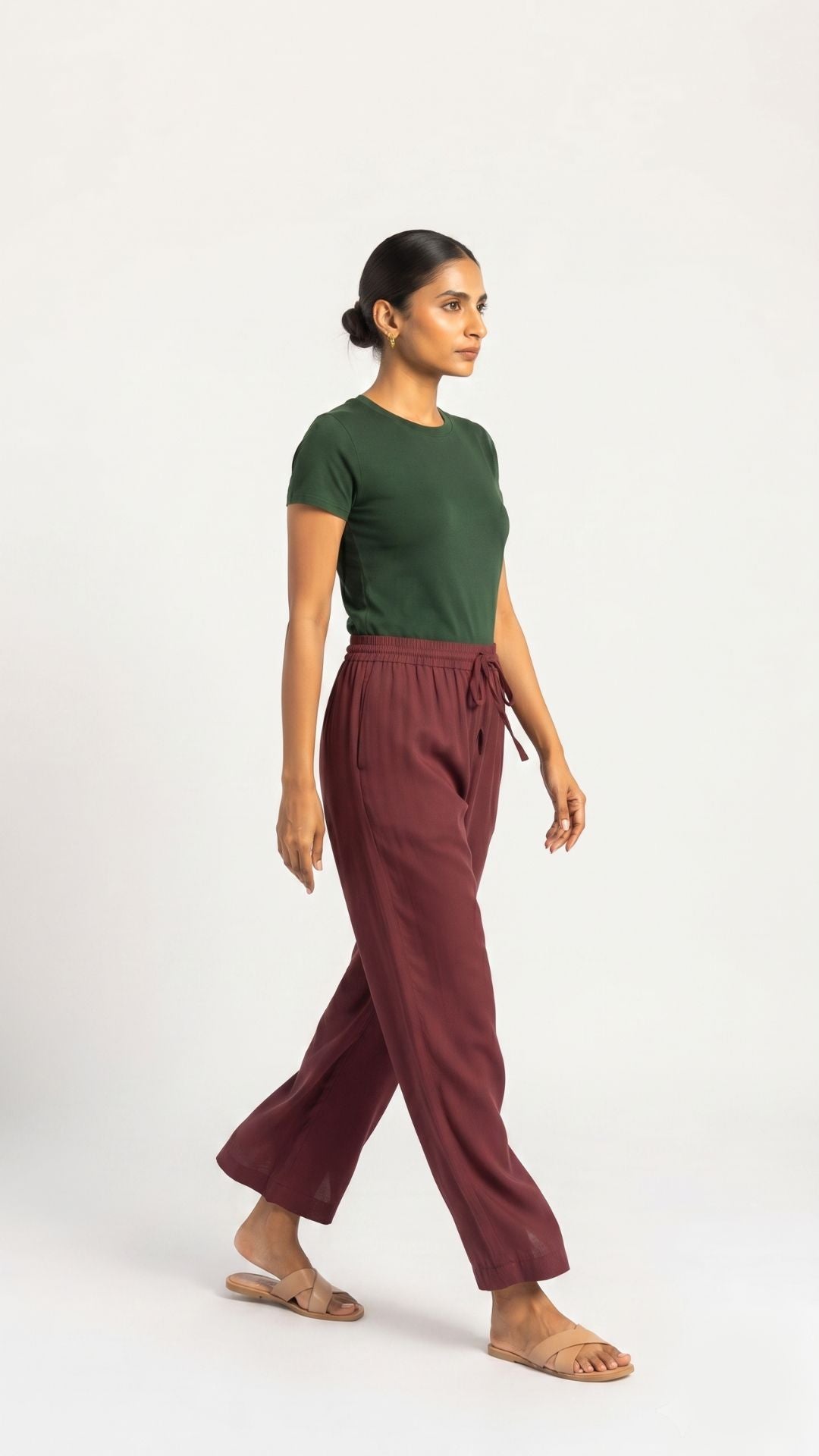 Maroon Gabana Pants Ethnic Wear