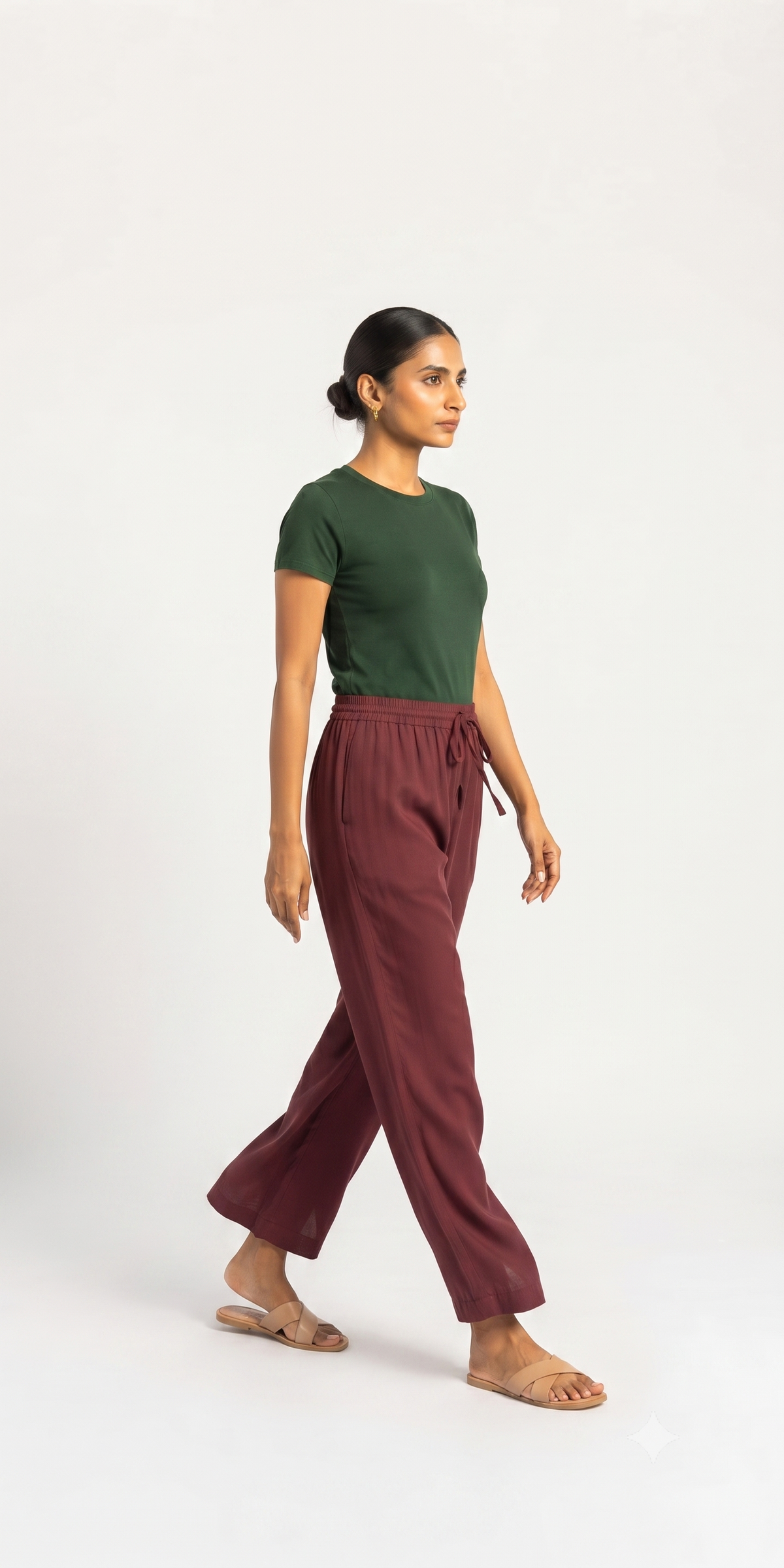Maroon Gabana Pants Ethnic Wear