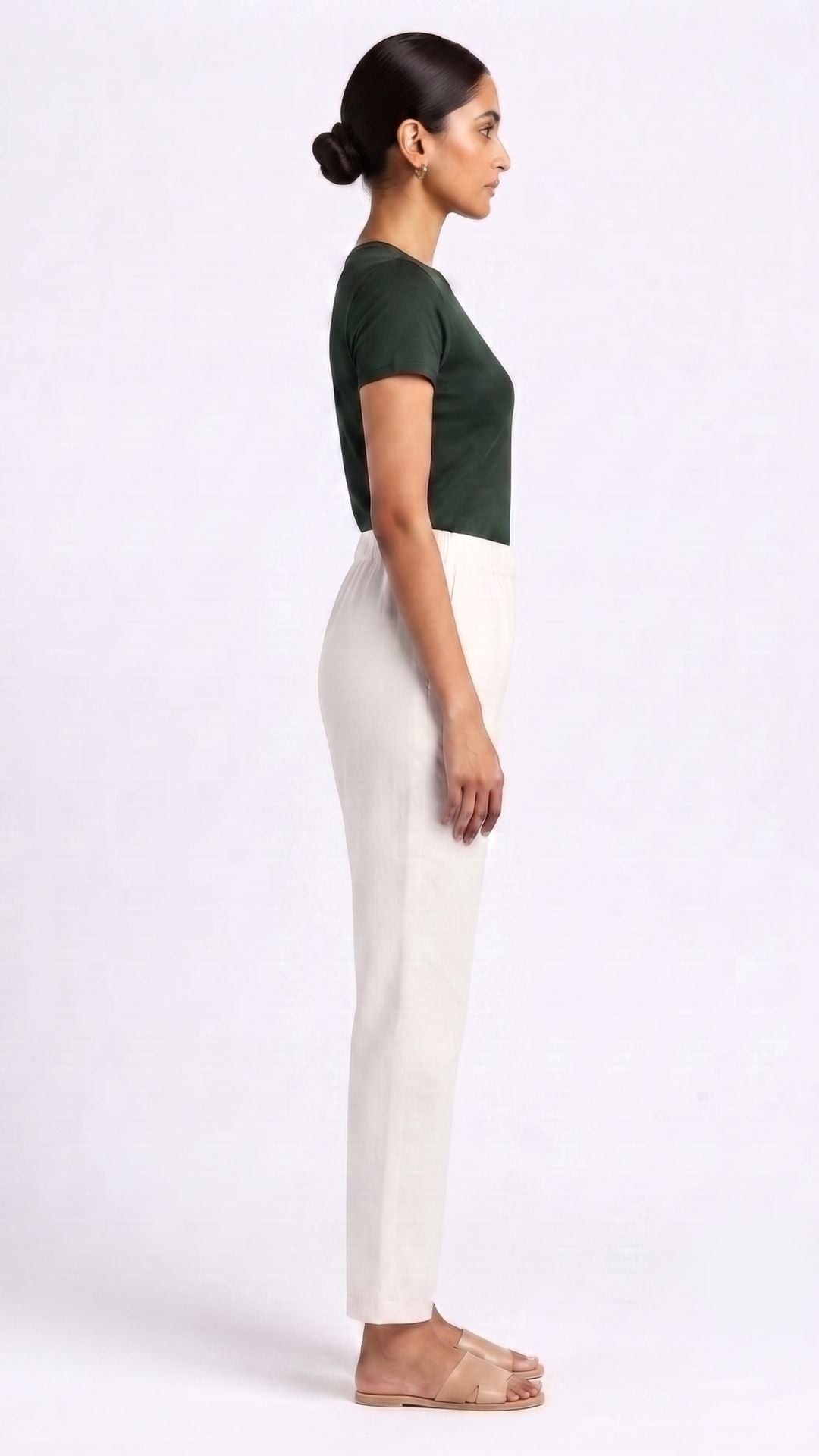 White Gabana Pants Ethnic Wear