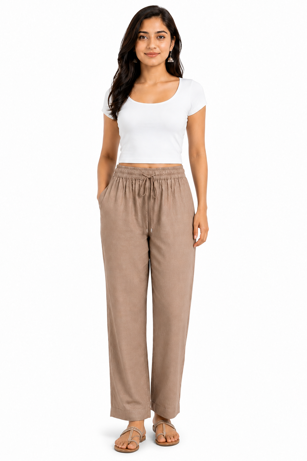 Khakhi Gabana Pants Ethnic Wear