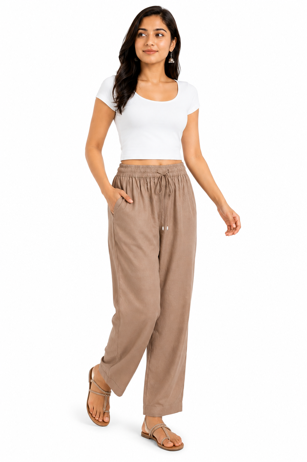 Khakhi Gabana Pants Ethnic Wear
