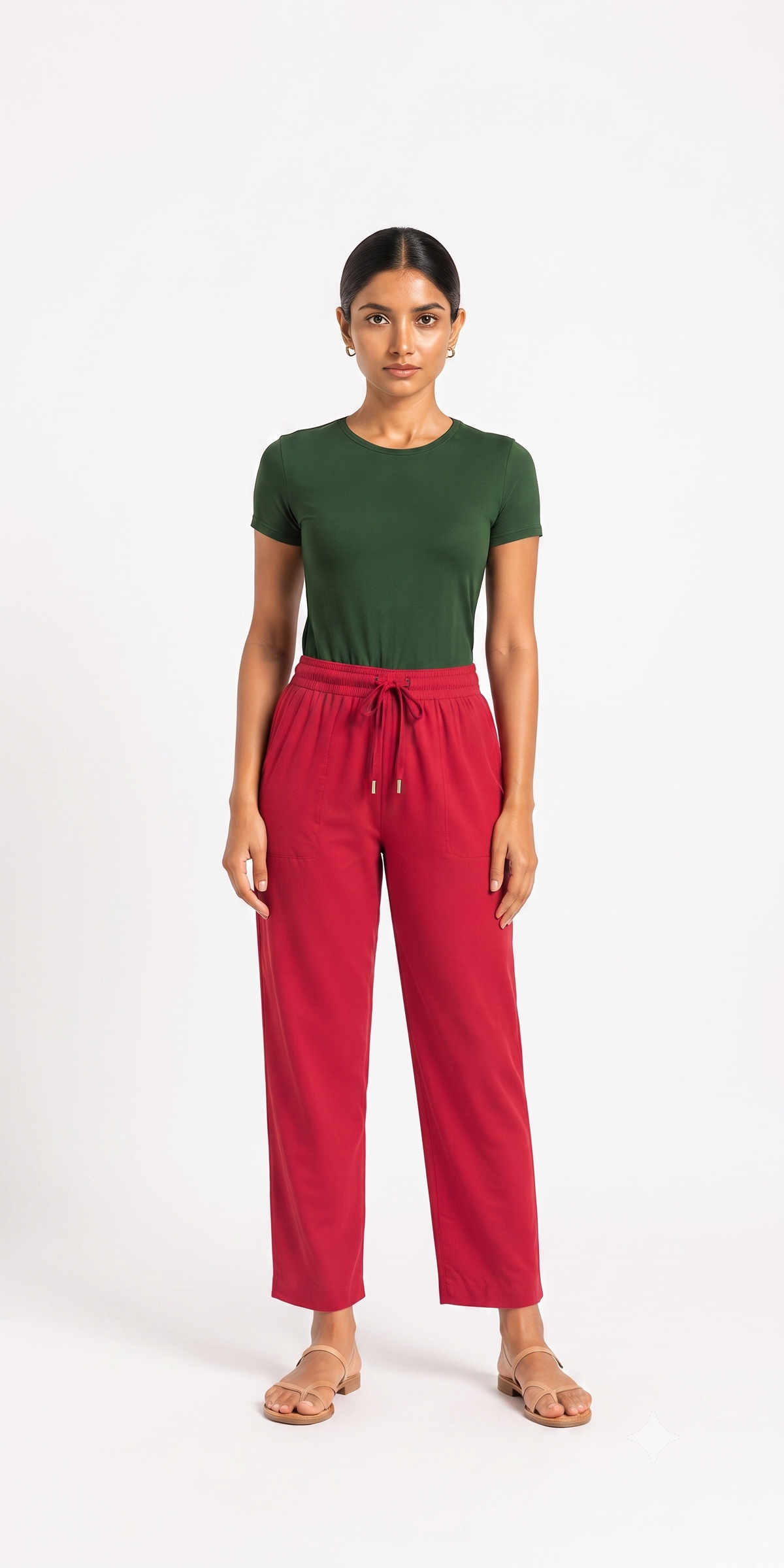 Red Gabana Pants Ethnic Wear