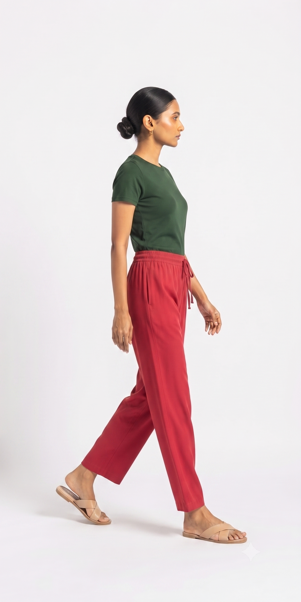 Red Gabana Pants Ethnic Wear