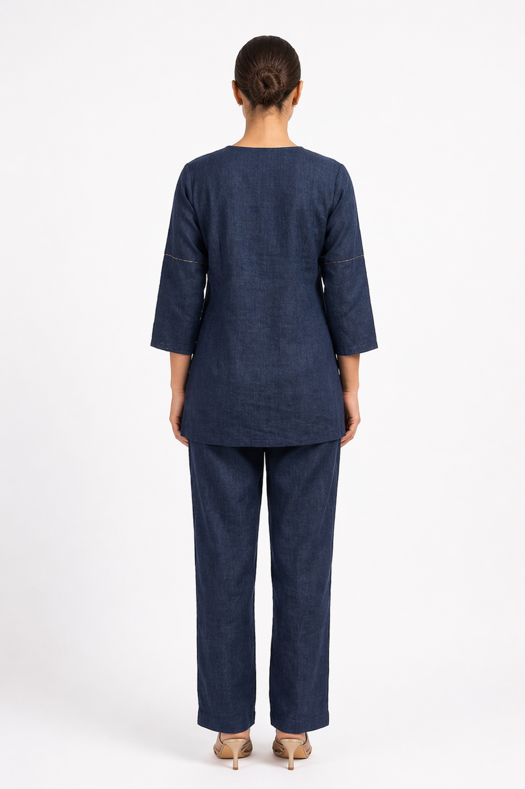 Navy Blue Motif Mixer Ethnic Wear