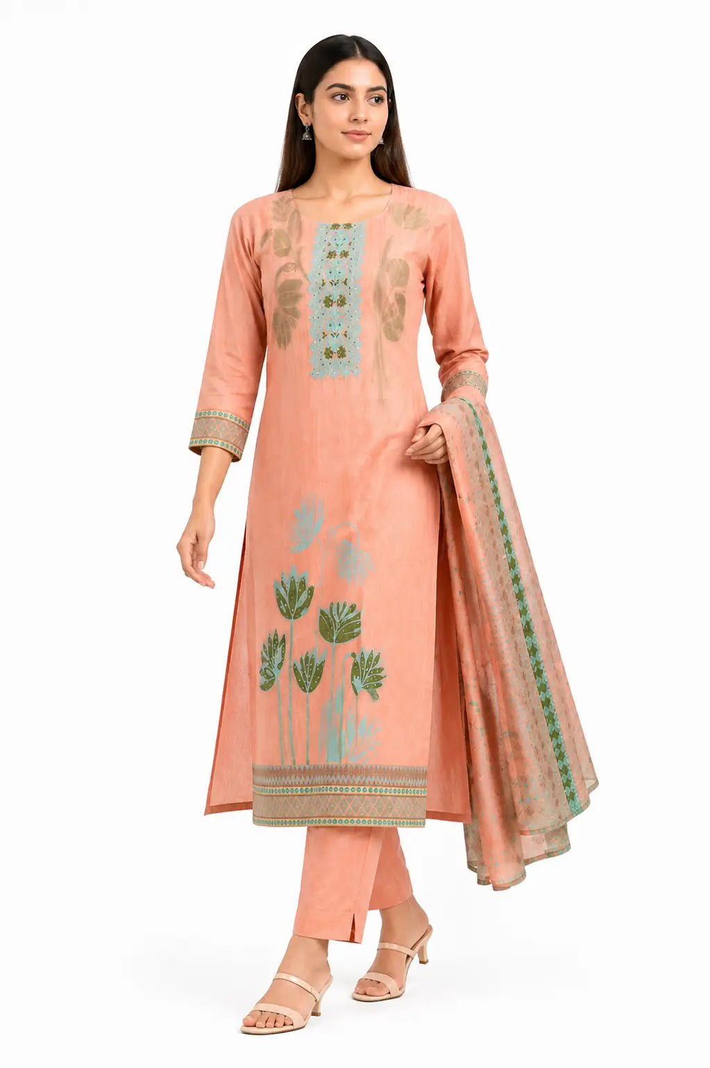 Pink Meenakari Ethnic Wear