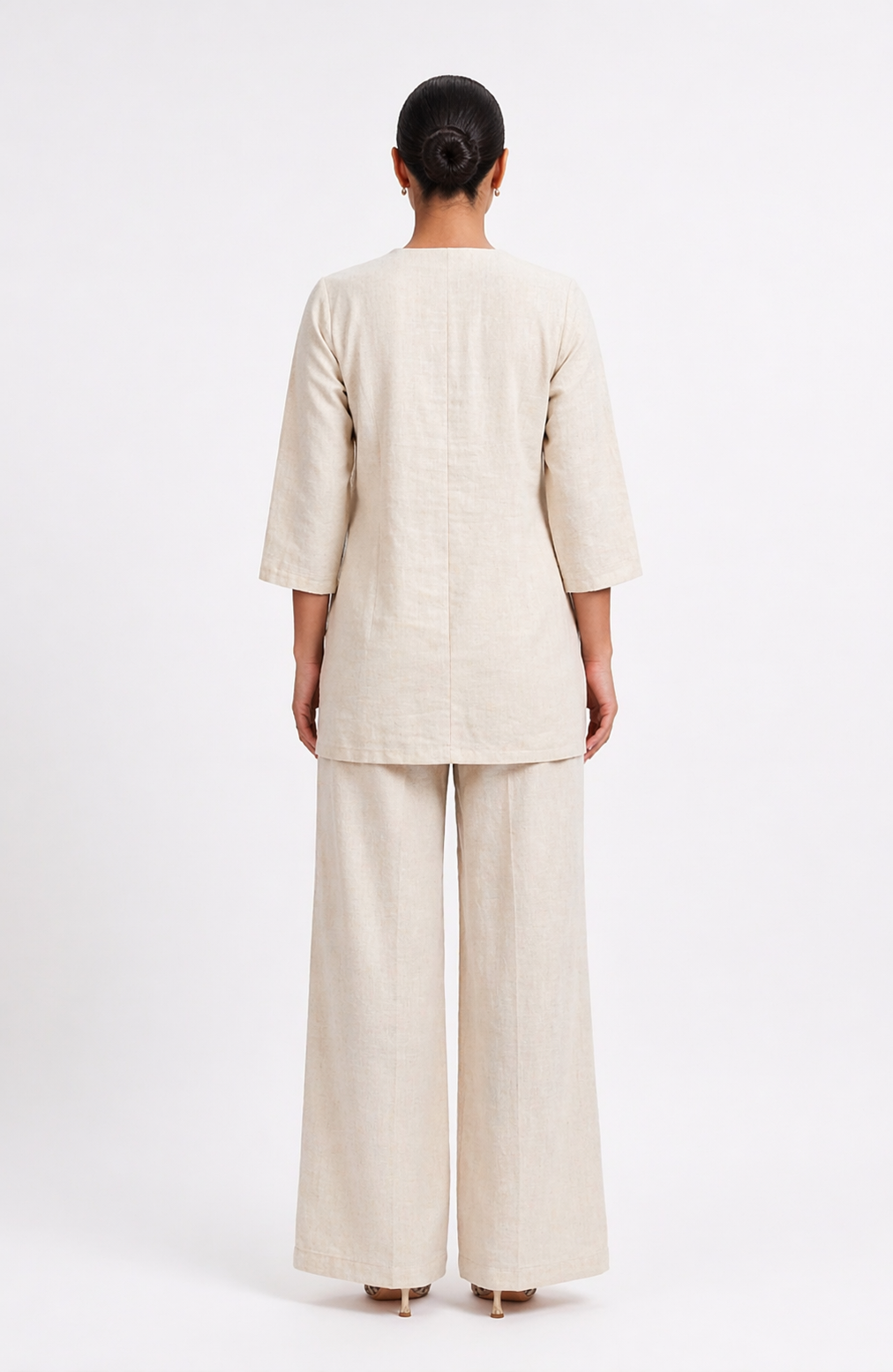 Off White Motif Mixer Ethnic Wear