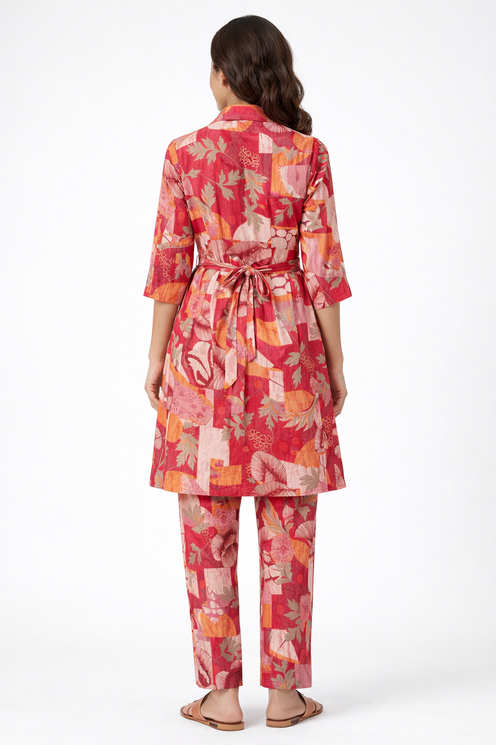 Orange Peony Ethnic Wear