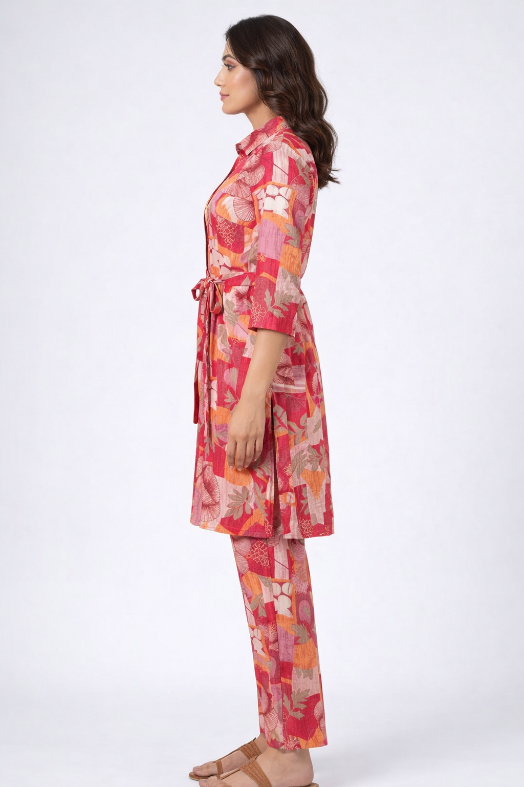 Orange Peony Ethnic Wear