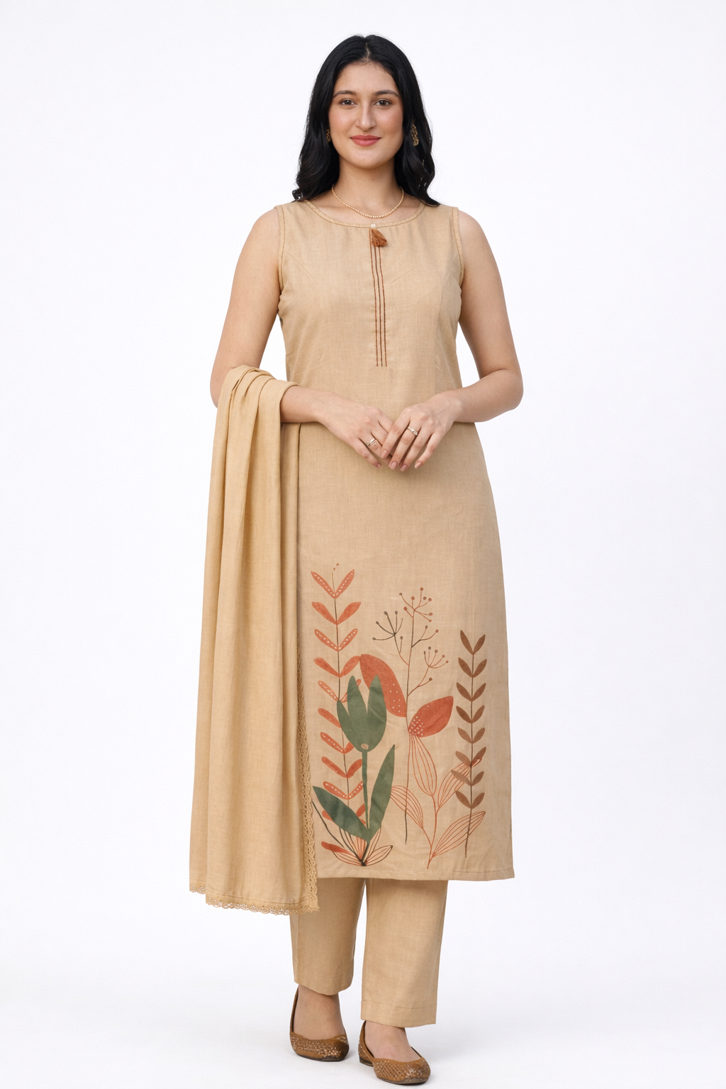 Fawn Sand Dune Ethnic Wear